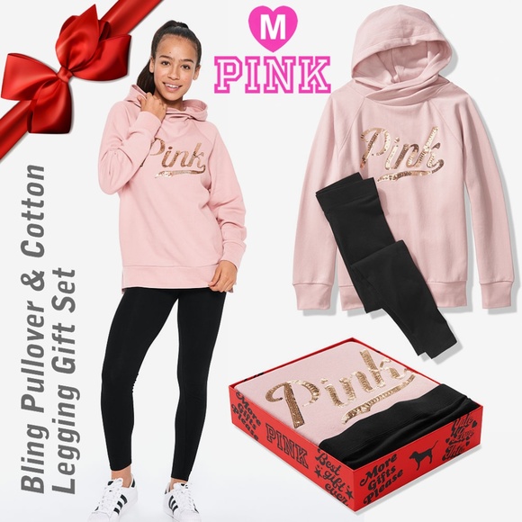 victoria's secret sweatshirt and leggings set